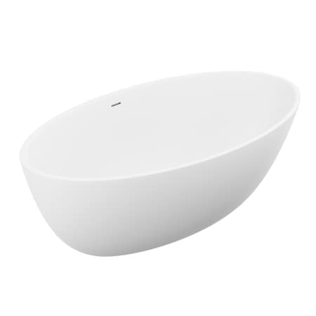 Anzzi Hangiri 5.5 ft. Solid Surface Freestanding Bathtub in Matte White BS-S29